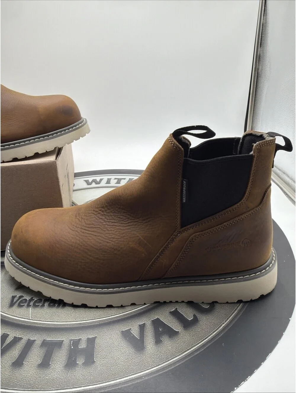 Wolverine Men's Trade Wedge Romeo Construction Boot, Sudan Brown Sz 13 EW No Box